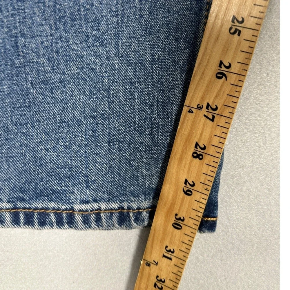 NEW Levis 505 Jeans Mens 38X30 Blue Regular Fit Straight Leg Distressed Stretch